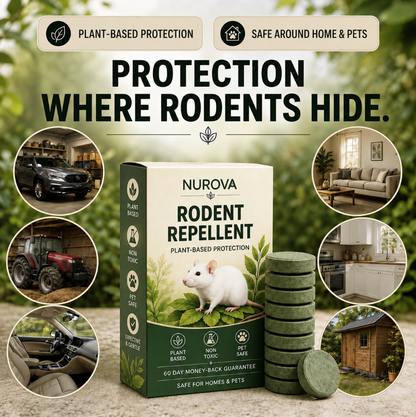 RODENT REPELLENT TABLET - STOP KILLING RODENTS TURN YOUR HOME INTO A NO-GO ZONE
