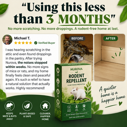 #1 RODENT REPELLENT TABLET - TURN YOUR HOME INTO A NO RODENT-ZONE