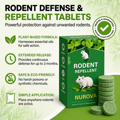 RODENT REPELLENT TABLET - STOP KILLING RODENTS TURN YOUR HOME INTO A NO-GO ZONE