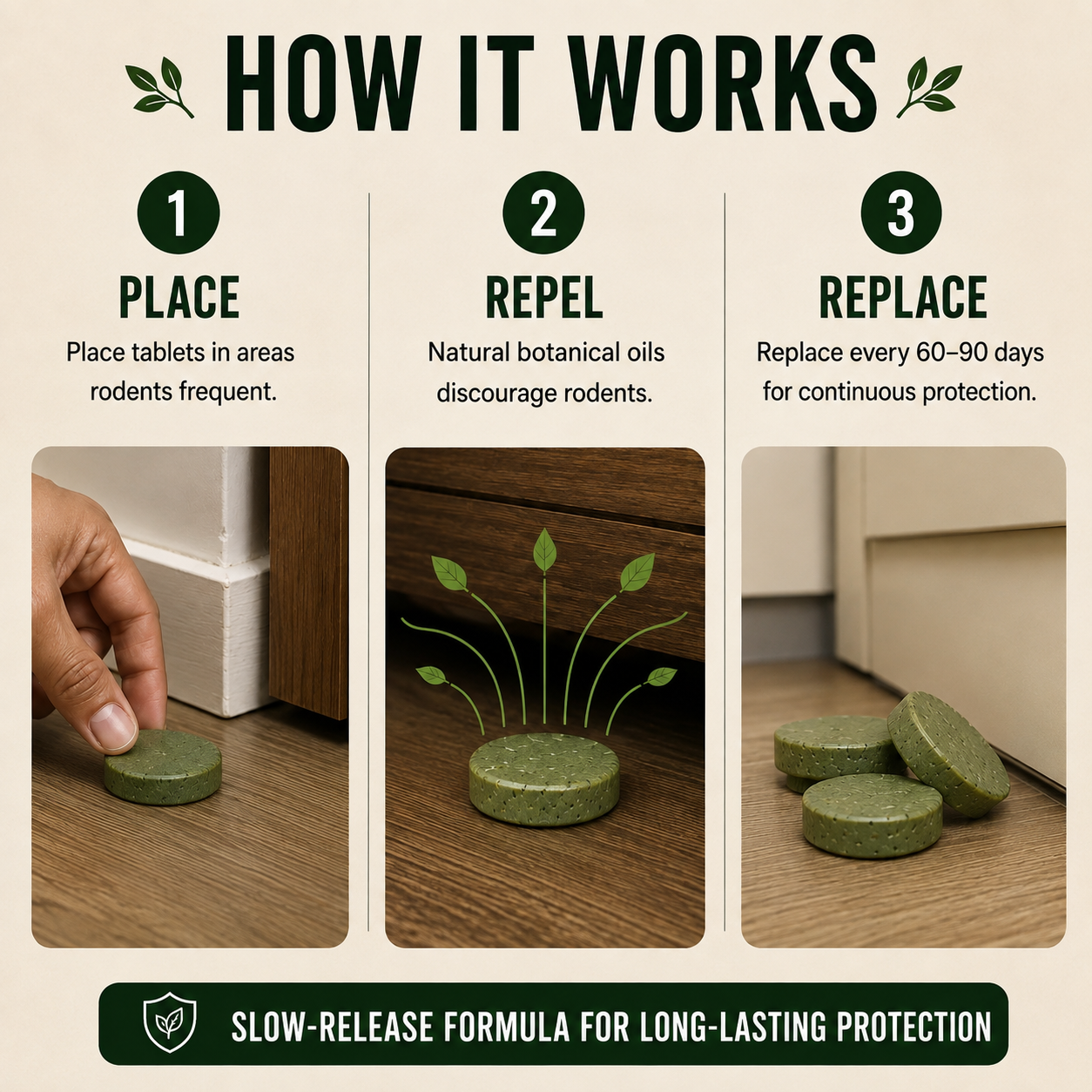 RODENT REPELLENT TABLET - STOP KILLING RODENTS TURN YOUR HOME INTO A NO-GO ZONE
