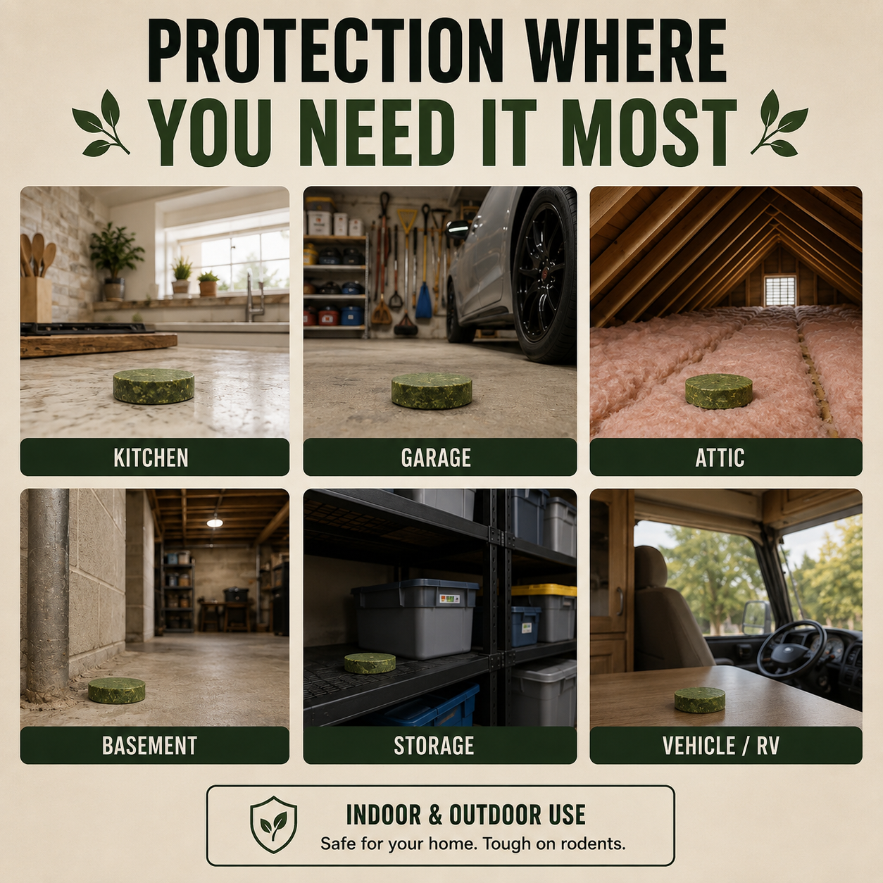 RODENT REPELLENT TABLET - STOP KILLING RODENTS TURN YOUR HOME INTO A NO-GO ZONE